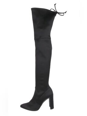 Stuart Weitzman Women's Stretch Fabric Lycra Over-The-Knee Heeled Boots Sz 8.5